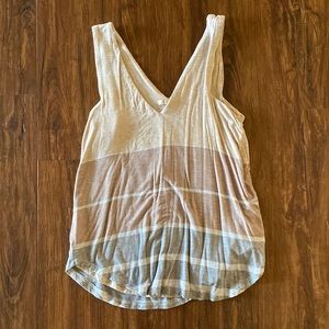 Ombré brown striped tank top